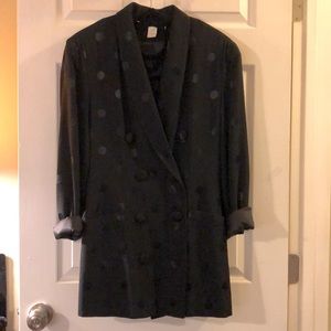 Black polka dot blazer